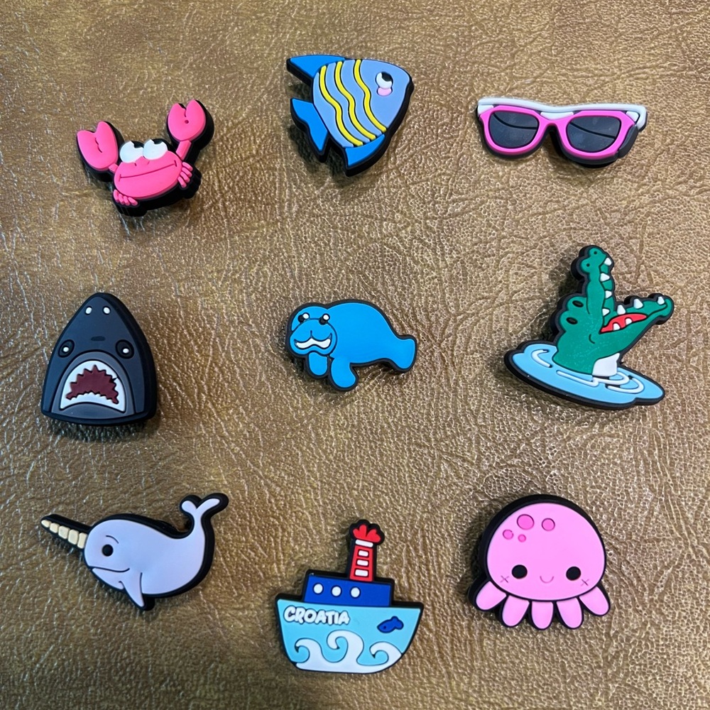 Beach / Ocean themed shoe charms for crocs